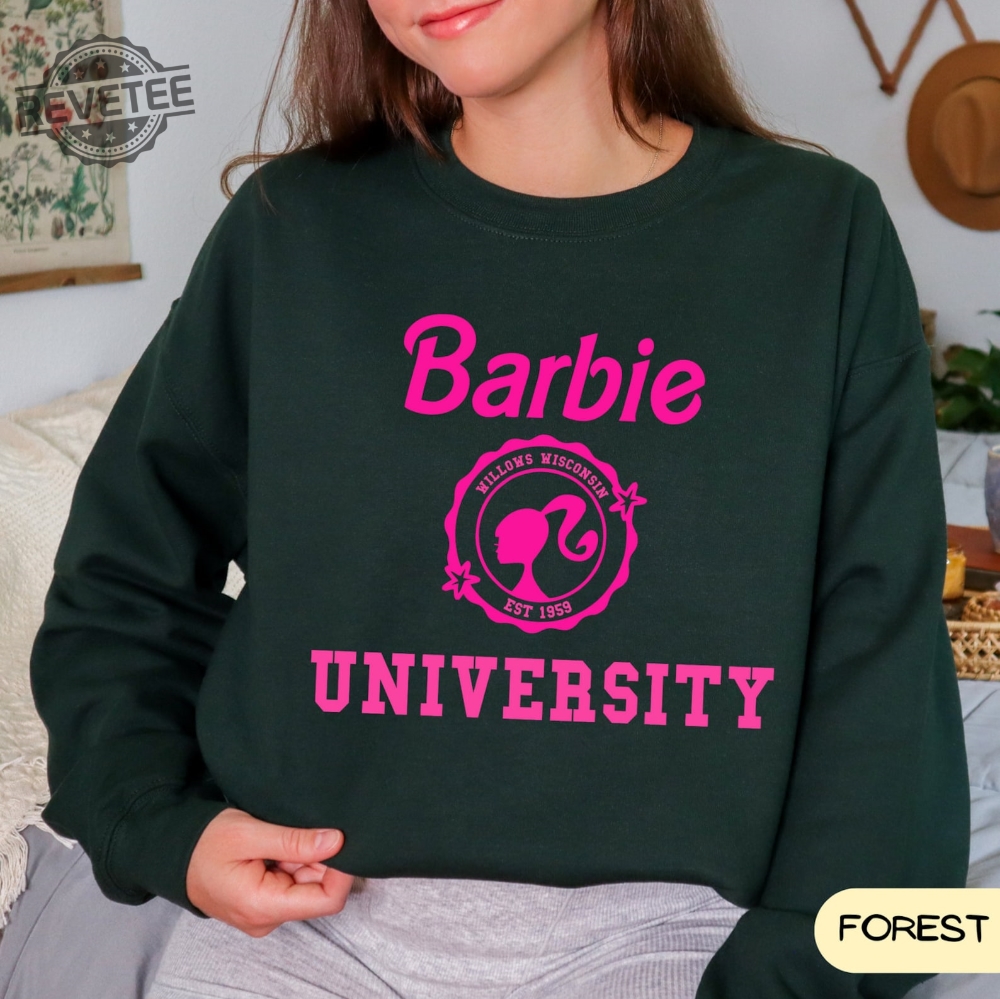 Barbie University Sweatshirt Birthday Party Outfit Barbie Shirt Party Girls Shirt Come On Barbie Lets Go Party Doll University