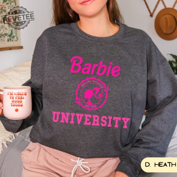 Barbie University Sweatshirt Birthday Party Outfit Barbie Shirt Party Girls Shirt Come On Barbie Lets Go Party Doll University revetee 2