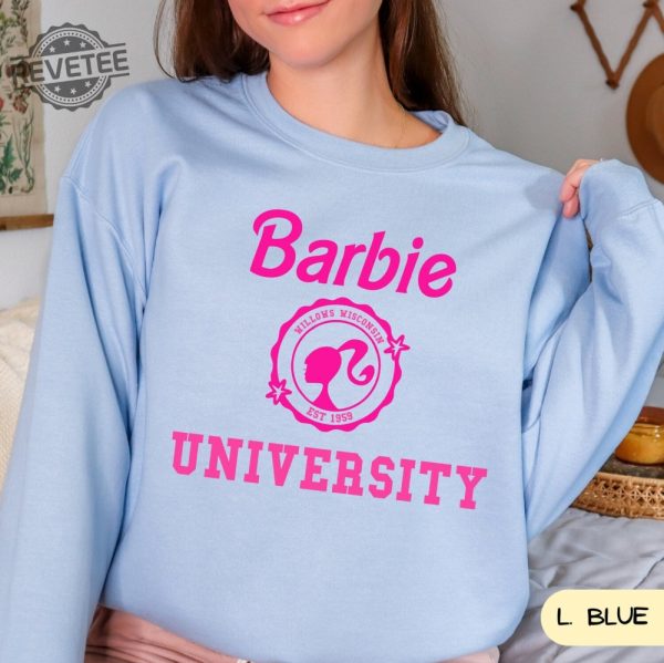Barbie University Sweatshirt Birthday Party Outfit Barbie Shirt Party Girls Shirt Come On Barbie Lets Go Party Doll University revetee 3