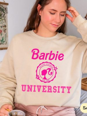 Barbie University Sweatshirt Birthday Party Outfit Barbie Shirt Party Girls Shirt Come On Barbie Lets Go Party Doll University revetee 5