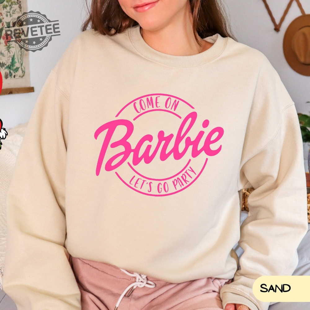 Barbie Sweatshirt Retro Doll Sweatshirt Cozy Sweatshirt Pink Shirt Gifts For Her Cozy New Doll Movie Trending 2023 Christmas Gift New