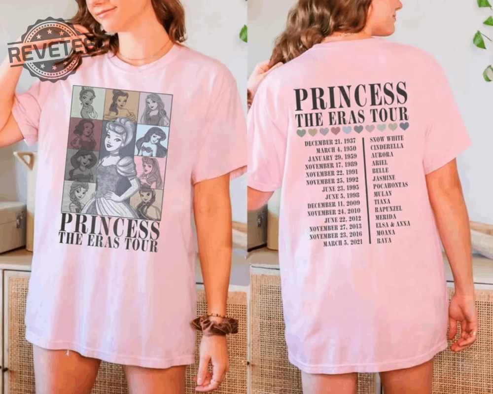 Princess Eras Tour Shirt Disney Princess Tour Disney Princess Characters Shirt Disney Girl Trip Shirt Disneyworld Shirt Eras Tour Shirt Unique