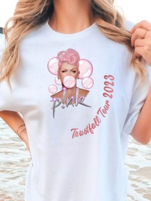 Pink Trustfall Tour Trustfall Album Tee Pink Singer Tour Music Festival Shirt Concert Apparel Tour Tshirt Pink Music New revetee 3