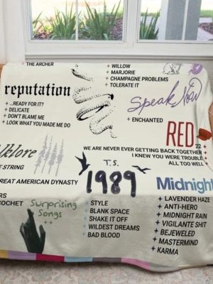 Taylor Eras Tour Swift Blanket Swiftie Name Blanket Swift Gifts Eras Tour Merch Birthday Gift Taylor Swiftie Merch Christmas Gift New revetee 2