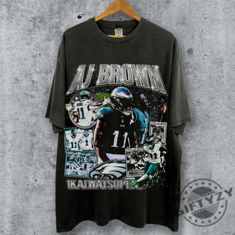 "NFL Trendy Shirt: Elevate Your Style with NFL-inspired Fashion" 5 Aj Brown Vintage 90S Graphic Style Shirt Aj Brown Tshirt Vintage Oversized Sport Hoodie Unisex Sweatshirt American Football Bootleg Gift