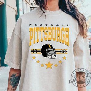 Pittsburgh Football Shirt Vintage Style Pittsburgh Football Crewneck Sweatshirt Football Pittsburgh Hoodie Unisex Trendy Tshirt Football Fan Gifts giftyzy 3