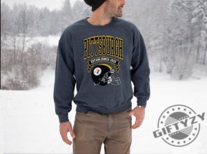 Pittsburgh Football Shirt Vintage Crewneck Sweatshirt Game Day Pullover Hoodie Steelers 90S Style Football Crew Tshirt Trending Shirt giftyzy 5