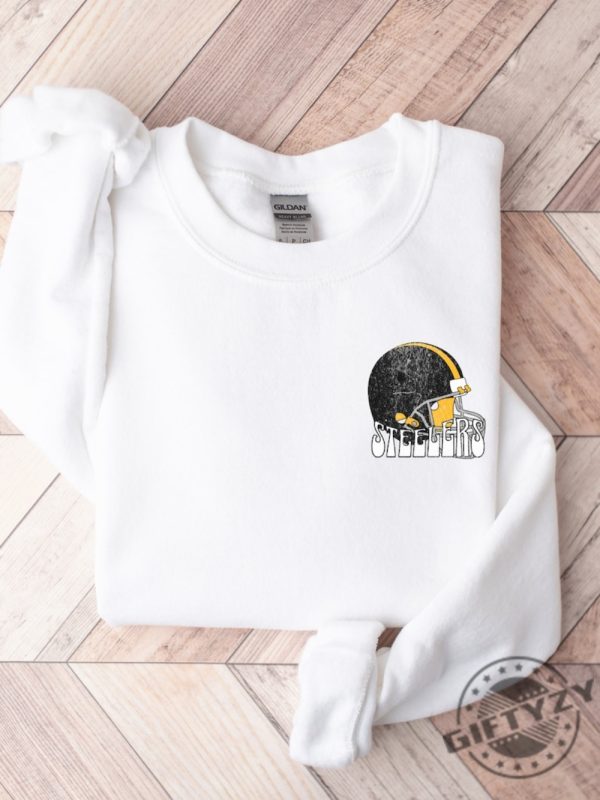 Pittsburgh Steelers Football Shirt Retro Vintage Style Crewneck Sweatshirt Nfl Trendy Pittsburg Steelers Tshirt Women Men Hoodie Steelers Fan Gift giftyzy 6