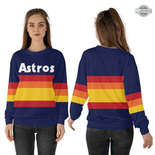 astros sweater all over printed artificial wool sweatshirt cosplay kate upton houston astros sweater astros game rainbow jacket costume vintage christmas sweater laughinks 4