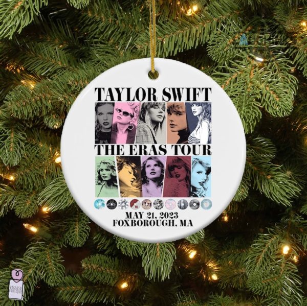 eras tour ornament custom text upload photo taylor swift christmas double sided ceramic ornament taylor swift merch near me swifties concert tree decoration laughinks 2