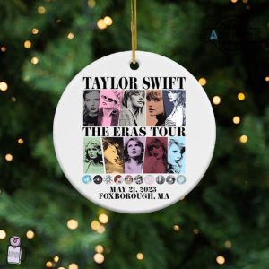 eras tour ornament custom text upload photo taylor swift christmas double sided ceramic ornament taylor swift merch near me swifties concert tree decoration laughinks 3