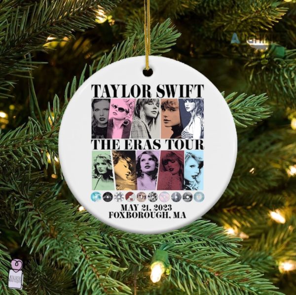 eras tour ornament custom text upload photo taylor swift christmas double sided ceramic ornament taylor swift merch near me swifties concert tree decoration laughinks 4