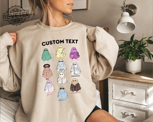 Custom Cute Ghosts Sweatshirt Cute Ghost Tour Taylor Swift Tour Shirts Concert Shirt Lover Merch Tee Music Shirt Music Fan Album Tshirt Unique revetee 3