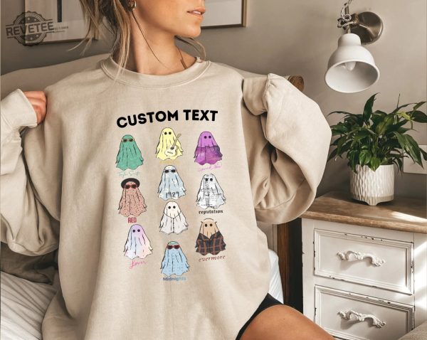 Custom Cute Ghosts Sweatshirt Cute Ghost Tour Taylor Swift Tour Shirts Concert Shirt Lover Merch Tee Music Shirt Music Fan Album Tshirt Unique revetee 5