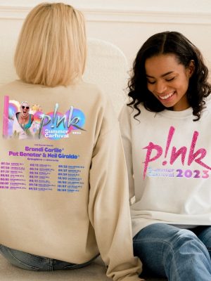 P Nk Summer Carnival 2023 Sweatshirt Trustfall Album Hoodie Pink Singer Tour Music Festival Sweatshirt Concert Apparel Tour Sweatshirt Unique revetee 3