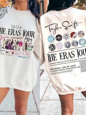 Custom The Eras Tour Date 2 Sided Print Shirt Sweatshirt The Eras Tour Taylor Merch Swiftie Merch Taylor Swift Eras Tour Shirt Love On Tour Shirt Unique New revetee 3