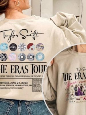 Custom The Eras Tour Date 2 Sided Print Shirt Sweatshirt The Eras Tour Taylor Merch Swiftie Merch Taylor Swift Eras Tour Shirt Love On Tour Shirt Unique New revetee 4