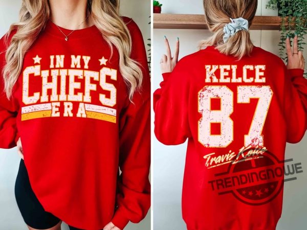 Travis Kelce Shirt Retro In My Chiefs Era Shirt Vintage Travis Kelce T Shirt America Football Sweatshirt Football Fan Gift Shirt trendingnowe.com 1