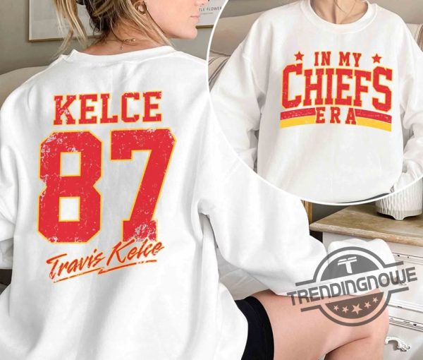 Travis Kelce Shirt Retro In My Chiefs Era Shirt Vintage Travis Kelce T Shirt America Football Sweatshirt Football Fan Gift Shirt trendingnowe.com 2
