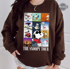 snoopy fall crewneck tshirt sweatshirt hoodie mens womens kids cute the peanuts autumn eras tour shirts custom charlie brown the snoopy tour halloween sweater laughinks 1