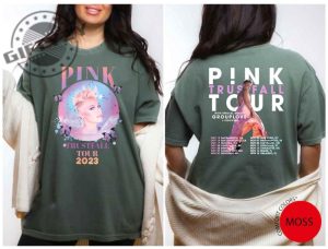 Pink Trustfall Tour 2023 Shirt Trustfall Album Tee Pink Singer Tour Music Festival Sweatshirt Concert Apparel Tour Hoodie Pink Music Shirt giftyzy 3