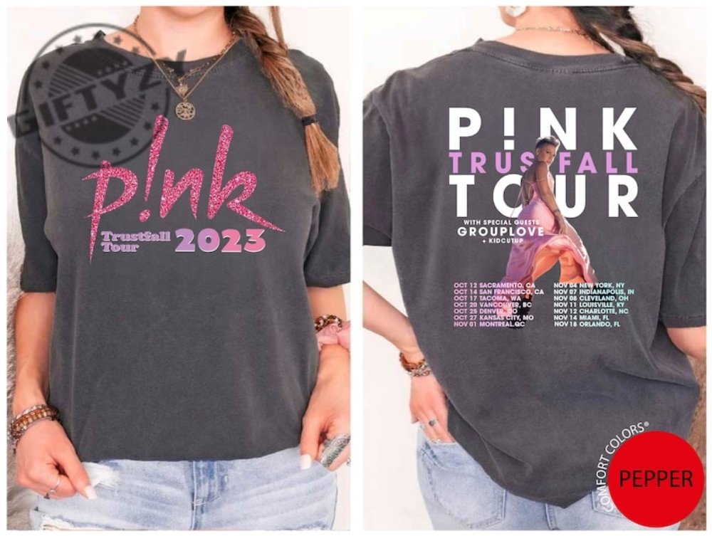 Pink Trustfall Tour 2023 Apparel Trustfall Album Tshirt Pink Singer Tour Music Festival Sweatshirt Concert Hoodie Tour Pink Music Shirt