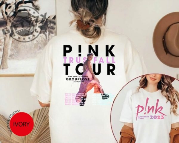 Pink Trustfall Tour 2023 Apparel Trustfall Album Tshirt Pink Singer Tour Music Festival Sweatshirt Concert Hoodie Tour Pink Music Shirt giftyzy 3