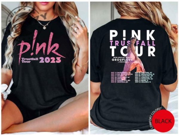 Pink Trustfall Tour 2023 Apparel Trustfall Album Tshirt Pink Singer Tour Music Festival Sweatshirt Concert Hoodie Tour Pink Music Shirt giftyzy 4