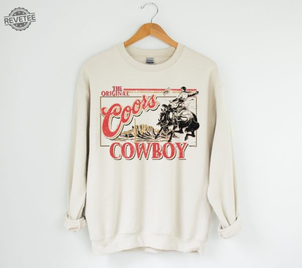 Coors Original Cowboy Sweatshirt Western Unisex Crewneck Rodeo Shirt Original Coors Gift Unique revetee 1