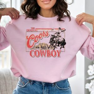 Coors Original Cowboy Sweatshirt Western Unisex Crewneck Rodeo Shirt Original Coors Gift Unique revetee 3