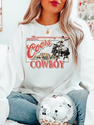 Coors Original Cowboy Sweatshirt Western Unisex Crewneck Rodeo Shirt Original Coors Gift Unique revetee 5