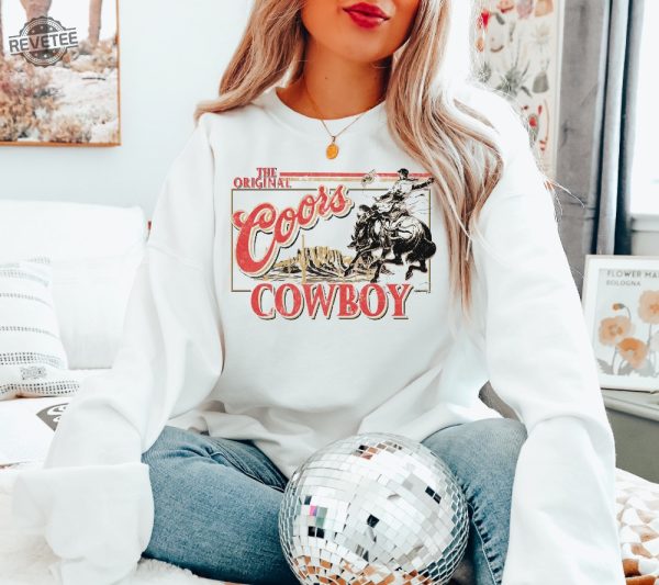 Coors Original Cowboy Sweatshirt Western Unisex Crewneck Rodeo Shirt Original Coors Gift Unique revetee 5