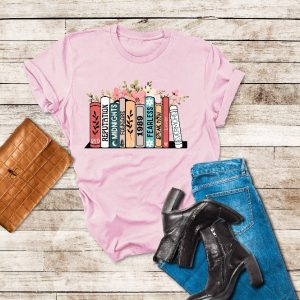 Music Albums As Books T Shirt Folk Music Shirt Trendy Aesthetic Gift For Book Lover Floral Ts Merch Top The Eras Tour Shirt Concert Tee Unique revetee 2
