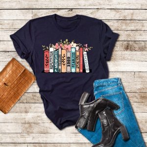 Music Albums As Books T Shirt Folk Music Shirt Trendy Aesthetic Gift For Book Lover Floral Ts Merch Top The Eras Tour Shirt Concert Tee Unique revetee 5