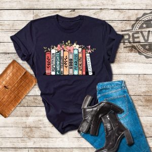 Music Albums As Books T Shirt Folk Music Shirt Trendy Aesthetic Gift For Book Lover Floral Ts Merch Top The Eras Tour Shirt Concert Tee Unique revetee 2 1