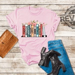 Music Albums As Books T Shirt Folk Music Shirt Trendy Aesthetic Gift For Book Lover Floral Ts Merch Top The Eras Tour Shirt Concert Tee Unique revetee 3 1