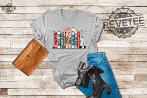 Music Albums As Books T Shirt Folk Music Shirt Trendy Aesthetic Gift For Book Lover Floral Ts Merch Top The Eras Tour Shirt Concert Tee Unique revetee 4 1