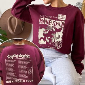 Retro Maneskin Rush World Tour 2023 Shirt Vintage Maneskin Rush Tour Merch Maneskin Concert 2023 Rush World Tour Music Tour Shirt Thomas Maneskin Gossip Maneskin Lyrics revetee 4