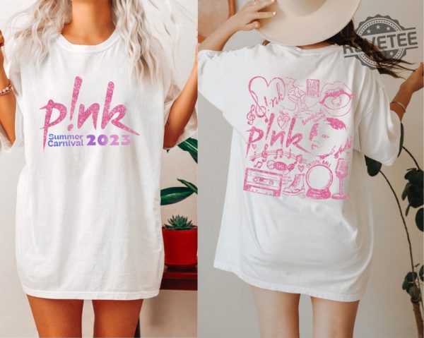 P Nk Pink Singer Summer Carnival 2023 Tour T Shirt Trustfall Album Shirt Pink Tour Shirt Music Tour 2023 Gift For Her Trending Now Unique P Nk Concert 2023 revetee 1