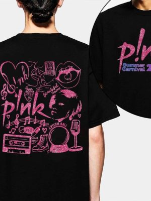 P Nk Pink Singer Summer Carnival 2023 Tour T Shirt Trustfall Album Shirt Pink Tour Shirt Music Tour 2023 Gift For Her Trending Now Unique P Nk Concert 2023 revetee 3