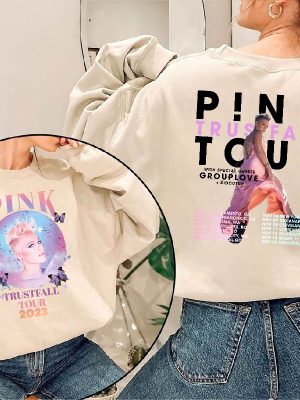 Pink Summer Carnival 2023 Trustfall Album Tee Pink Singer Tour Music Festival Shirt Concert Apparel Tour Shirt Pink Music Clothing Unique P Nk Concert 2023 revetee 3