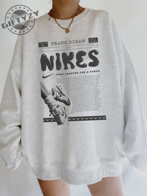 Frank Nikes Shirt Frank Music Inspired 90S Graphic Tshirt Hip Hop Sweatshirt Rap Tee Aesthetic Hoodie Music Merch Gift For Fan giftyzy 3