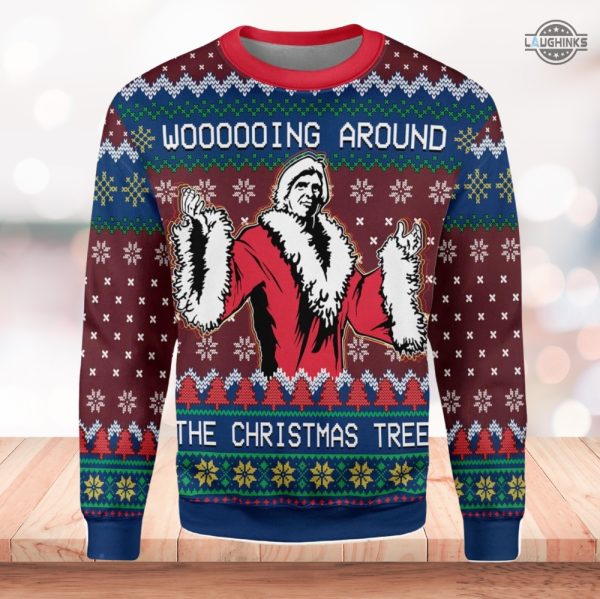 ric flair ugly christmas sweater the nature boy wrestler drip wwe christmas shirt wrestling all over printed artificial wool sweatshirt faux knit shirt xmas gift laughinks 1