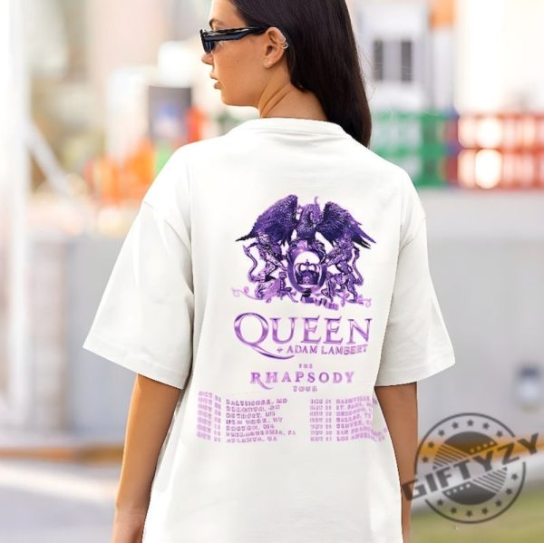 Queen Adam Lambert Rhapsody Tour 2 Sides Shirt Queen Tshirt Queen Adam Lambert 2023 Tour Hoodie Rock Concert Sweatshirt Adam Lambert Shirt giftyzy 4
