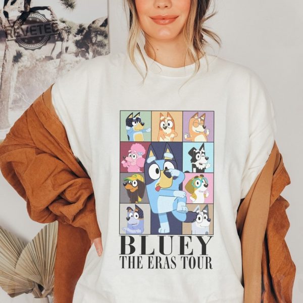 Bluey Eras Tour Shirt Midnights Bluey 2023 Shirt Bluey The Eras Tour Sweatshirt Bluey Family Shirt Bluey Birthday Sweatshirt Unique revetee 2