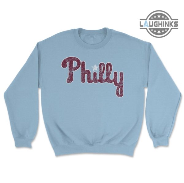 phillies hoodie sweatshirt tshirt mens womens throwback philadelphia philly shirts blue maroon phillies sweatshirt retro vintage gift for fan mlb baseball crew neck t shirt laughinks 2