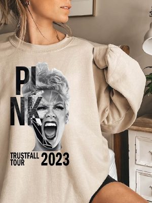 Pink Trustfall Tour 2023 Trustfall Album Tee Pink Singer Tour Music Festival Shirt Concert Apparel Tour Shirt Pink Music Sweatshirt Unique revetee 5