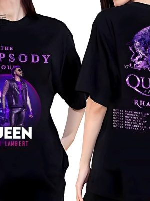 Queen Adam Lambert Rhapsody Tour 2 Sides Shirt Queen Shirt Queen Adam Lambert 2023 Tour Shirt Rock Concert Shirt Adam Lambert Shirt Unique revetee 2