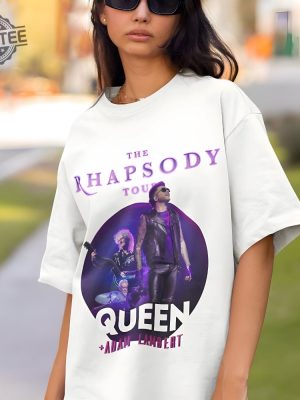 Queen Adam Lambert Rhapsody Tour 2 Sides Shirt Queen Shirt Queen Adam Lambert 2023 Tour Shirt Rock Concert Shirt Adam Lambert Shirt Unique revetee 3