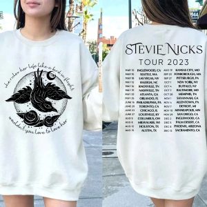 Stevie Nicks Tour 2023 Shirt Fleetwood Mac Band Tour 2023 Stevie Nicks Bird In Flight Rhiannon Stevien Nick 2023 Stevien Nick Tracklist Unique revetee 2